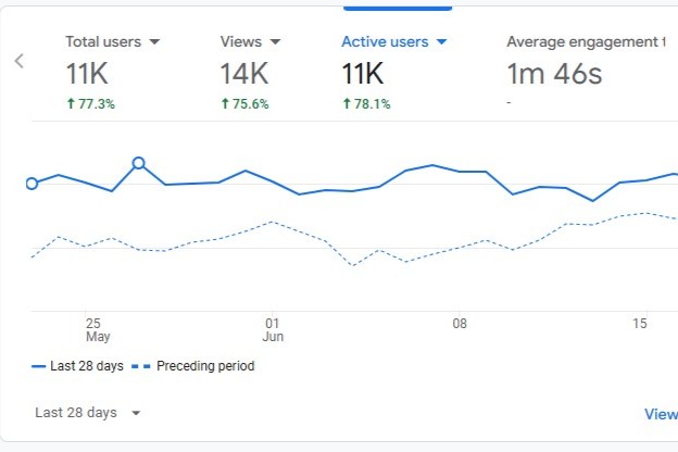 monthly traffic overview